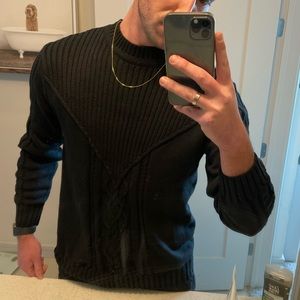 Black knit sweater